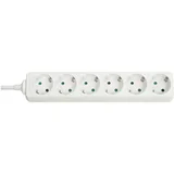 73102 Podaljševalni kabel 6 AC vtičnic za notranje prostore\, bele barve 73102 razdelilna letev 6-kratni bela vtičnica 1 kos, (20454014)