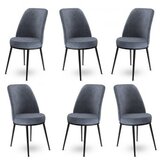 Hanah home Set 6 trpezarijskih stolica Dexa Sivo-Crni | Eponuda.ba