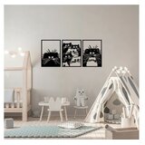 WALLXPERT Zidna dekoracija Cats, 50x70cm, 3 komada, Crna | Eponuda.ba