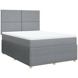Maison Chic Box spring postelja - Vzmetna postelja z vzmetnico svetlo siva 140x200 cm blago SL24201, (21891034) | Shoptok.si