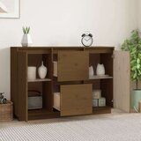  Komoda medeno rjava 111x34x75 cm trdna borovina, (20654348) | Shoptok.si