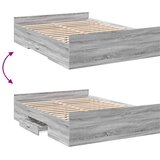  Okvir za krevet s ladicama boja sivog hrasta 135x190 cm | Eponuda.com