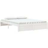  Posteljni okvir bel iz trdnega lesa 150x200 cm 5FT, (20643967) | Shoptok.si
