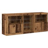Konzola stranska omarica z LED lučmi Stari les 162x37x67 cm Inženirski les | Shoptok.si