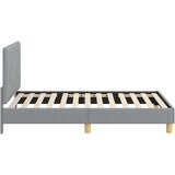 Krevet za djecu s uzglavljem Svijetlo siva 80 x 160 cm tkanina | Eponuda.com