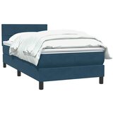 Box Spring krevet s madracem tamnoplavi 80x210 cm baršun | shoptok.hr