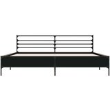  Okvir za krevet crni 180 x 200 cm konstruirano drvo i metal | shoptok.hr