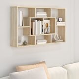 vidaXL Stenska polica sonoma hrast 85x16x52,5 cm konstruiran les Cene