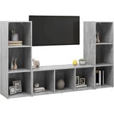 3 TV ormarići 3 kom boja betona 107x35x37 cm konstruirano drvo - Beton siva 3 | shoptok.hr