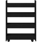  Uska kolica za pohranu Crni hrast 60 x 20 x 82 cm | shoptok.hr