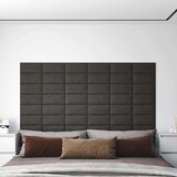 vidaXL Stenski paneli 12 kosov temno sivi 30x15 cm blago 0,54 m² | Shoptok.si