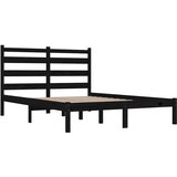  Okvir za krevet od masivne borovine crni 200 x 200 cm | shoptok.hr