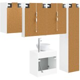  Set ormarića za kupaonicu 5 kom. Bijela Konstruirano drvo | shoptok.hr