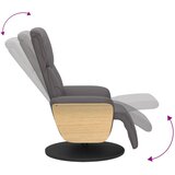  Naslonjač od umjetne kože s osloncem za noge sivi | shoptok.hr