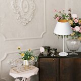  Stona lampa ARDEN 1xE27/60W/230V, prečnik 30 cm, bela/zlatna | Eponuda.com