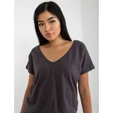 Fashion Hunters Basic Charcoal V-Neck T-Shirt by Emory