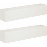  Vrtna saksija 2 kom. Bijela 100 x 20 x 20 cm Čelična vrata | shoptok.hr