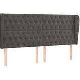  Uzglavlje s ušima tamnosivo 203x23x118/128 cm baršunasti | shoptok.hr