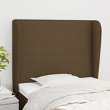  Uzglavlje s ušima tamnosmeđe 93x23x118/128 cm od tkanine | shoptok.hr