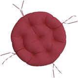 vidaXL Okrogla blazina vinsko rdeča Ø 60 x 11 cm oxford tkanina | Shoptok.si