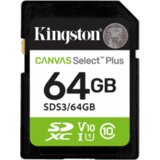 Sd card Kingston 64 GB S3/64GB Class10 Canvas Select Plus adapter;100MBs Read,Class 10 UHS-I | Eponuda.ba