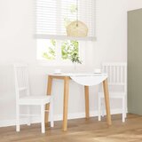 Maison Chic Jedilni stoli - Vzorci stoli 2 kosa bele masivne lesene gume A183, (22032889) | Shoptok.si