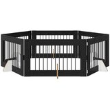  Vrata za pse s postoljem 6 pcs Crni hrast 100 x 60 cm | shoptok.hr