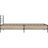 vidaXL Okvir za krevet boja hrasta 75x190 cm konstruirano drvo i metal | shoptok.hr