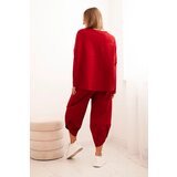 Kesi Włoski Punto Milano Winter set sweatshirt + pants burgundy | Shoptok.si