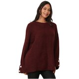 La Modeuse Puloverji 77061_P182650 Bordo | Shoptok.si