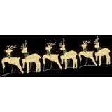 vidaXL LED jelene 6 pcs Zlata 45 x 19 x 65 cm blago | Shoptok.si