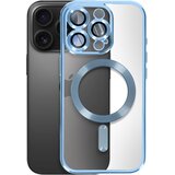 AVIZAR Ohišje MagSafe za iPhone 16 Pro z ultra elegantnim kromiranim robom, Svetlo modra, (5000189001) | Shoptok.si