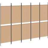  5-Panel Razdjelnik Bež 250 x 180 cm Tkanina | shoptok.hr