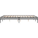 vidaXL Posteljni okvir siva sonoma 120x190 cm inženirski les in kovina, (21142941) | Shoptok.si