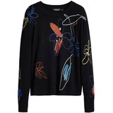 Desigual Pulover modra / jastog / črna / bela | Shoptok.si