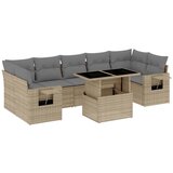  8-dijelni set vrtnih sofa od poliratana s jastucima bež 100 x 55 x 73 cm | Shoptok.si