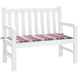 vidaXL Blazina za vrtno klop rdeč karo vzorec 120x50x3 cm blago | Shoptok.si