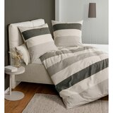 Janine POSTELJNINA 135/200 cm bombažni flanel srebrne barve | Shoptok.si