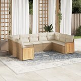 vidaXL 8-dijelni set vrtnih sofa od poliratana s jastucima bež | shoptok.hr