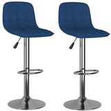 Furnova Barski stolčki 2 kosa modro blago, (21949377) | Shoptok.si
