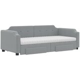  Dnevni krevet na razvlačenje svjetlosivi 90 x 200 cm od tkanine | shoptok.hr