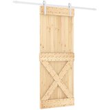  Klizna vrata Prirodna i bijela 80 x 210 cm Čvrsta borovina | shoptok.hr