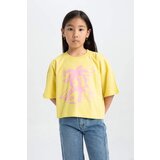 Defacto girl Crew Neck Printed Short Sleeve T-Shirt Cene