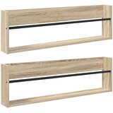  Polica za časopise Zidne 2 pcs Sonoma hrast 100 x 12 x 30 cm | shoptok.hr