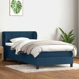 Box spring krevet s madracem tamnoplavi 80x220 cm baršunasti Cijene