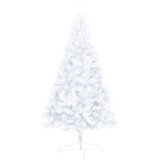  Umjetna osvijetljena polovica božićnog drvca bijela 240 cm | shoptok.hr