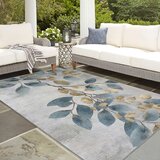 Mila Home svetlo moder/zlat pralen tekač 80x200 cm golden leaves – | Shoptok.si