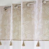 Douceur d intérieur Bela/bež zavesa iz mešanice bombaža 140x240 cm Altea – | Shoptok.si