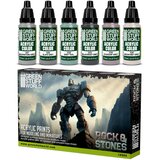 Green Stuff World Paint Set - Rock & Stone | Set Akrilnih Boja x6 Cene