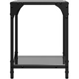 Stolići za kavu s crnim staklenim vrhom 2 kom 30x30x40 cm čelik | shoptok.hr